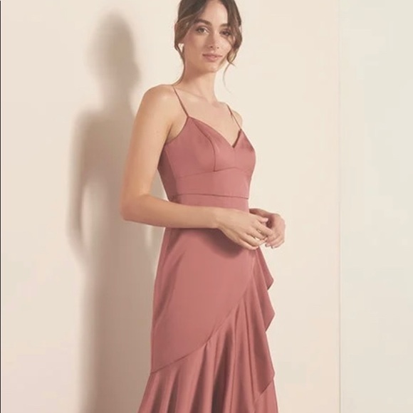 Ever New Maroon petite Silk Dress - Picture 2 of 4